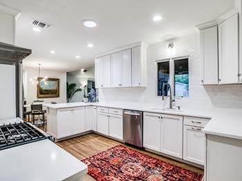 Remodeled White Accent Kitchen