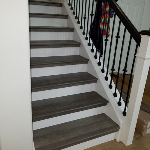 Custom Hardwood Staircase