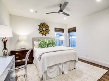 Tastefully decorated and spacious guest bedroom