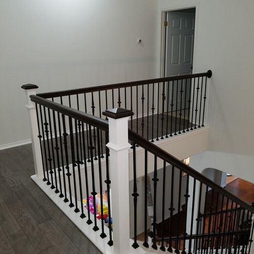 Stained Railings and Balusters